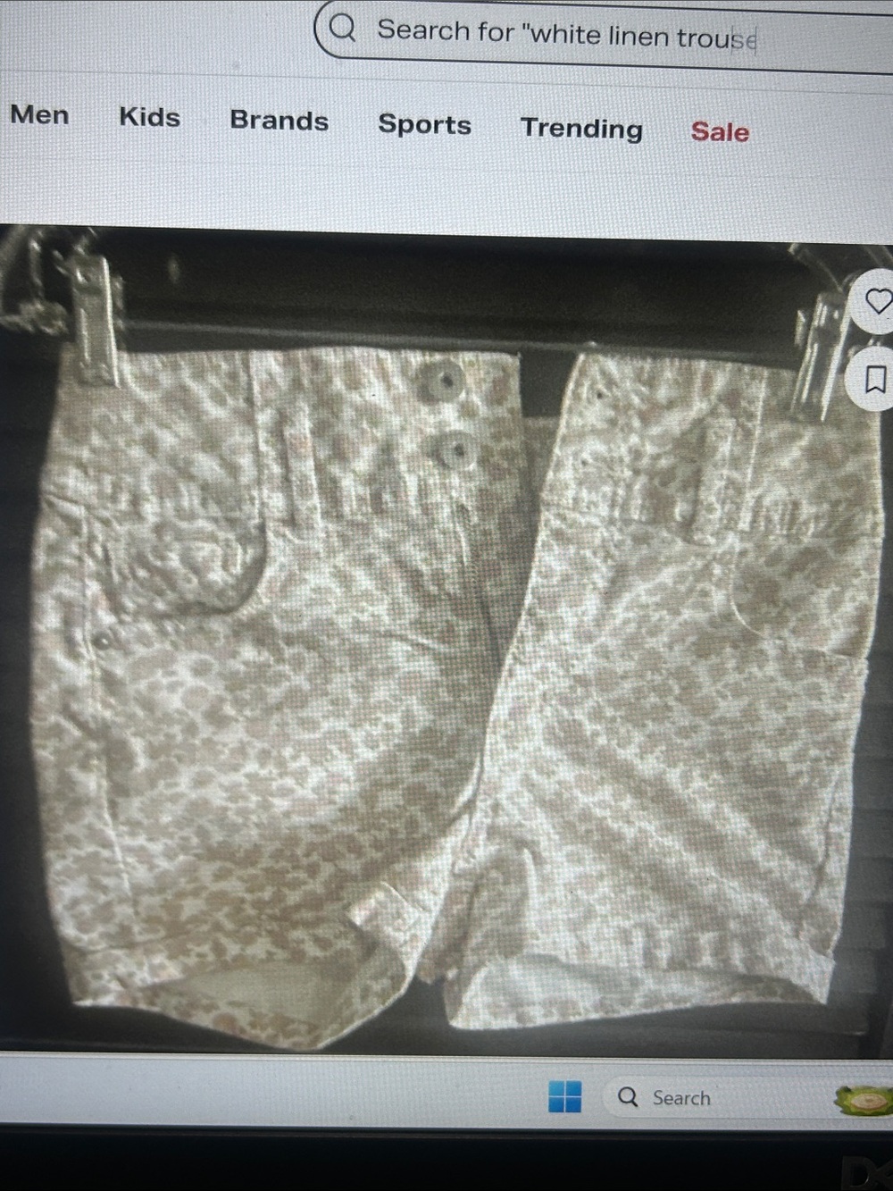No Boundaries Beige Floral Print Bermuda Shorts